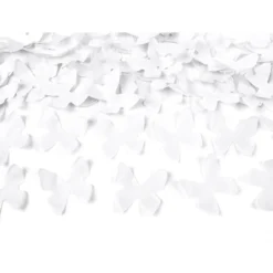Cañón de Confetti Mariposas Blancas 40 cm