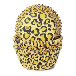Capsulas Cupcake Amarillo Leopardo 50 ud - House of Marie