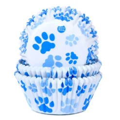 Capsulas Cupcake Huellas Azules 50 ud - House of Marie