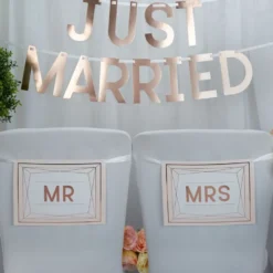 Carteles para Silla Mr & Mrs