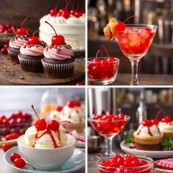 Cerezas Maraschino Rojas con Tallo 225 gr - Pastkolor