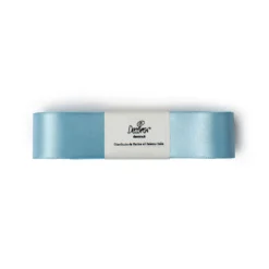 Cinta de Raso Doble Azul Claro 25 mm x 3 metros