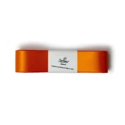 Cinta de Raso Doble Naranja 25 mm x 3 metros