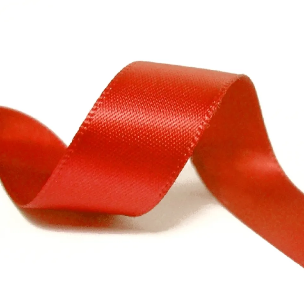 Cinta de Raso Doble Roja 15 mm x 5 metros