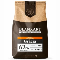 Cobertura de Chocolate Negro Gracia 62 % - 1 Kg - Blanxart