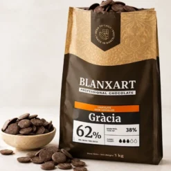 Cobertura de Chocolate Negro Gracia 62 % - 1 Kg - Blanxart