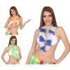 Collar Hawaiano Azul y Blanco