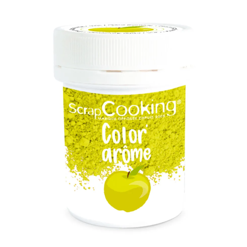 Colorante en Polvo y Aroma Verde Manzana 10 gr - Scrapcooking