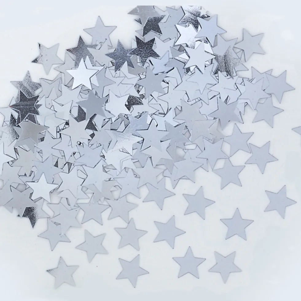Confeti Estrellas Plateadas