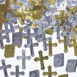 Confeti Metalizado Cruces y Biblias