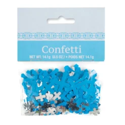 Confetti Cruces Azules y Plateadas
