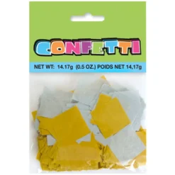 Confetti Cuadrado Color Dorado y Plateado