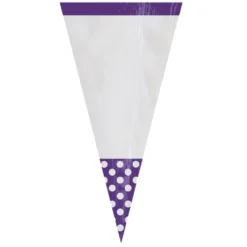 Conos para dulces lila y blanco