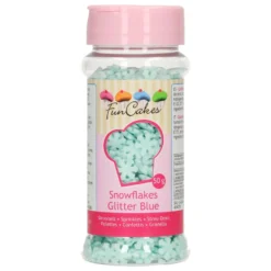 Copos de Nieve Azul Brillante de Azúcar 50 gr - FunCakes