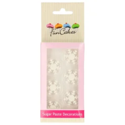 Copos de Nieve Blancos de Azúcar 12 ud - Funcakes