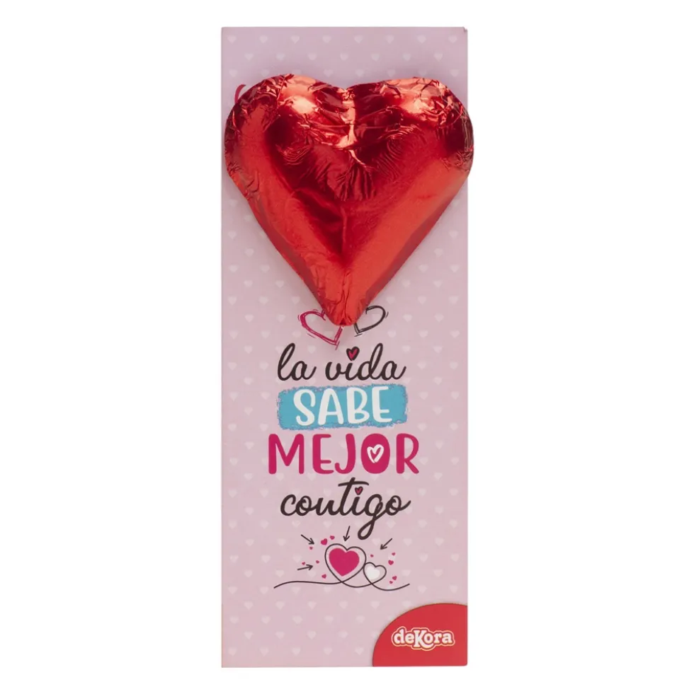 Corazón de Chocolate con Marcapáginas 25 gr