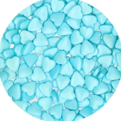 Corazones de Azúcar Color Azul 80 gr