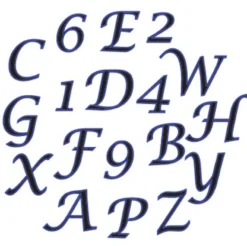 Cortador de Letras Mayúsculas Cursiva