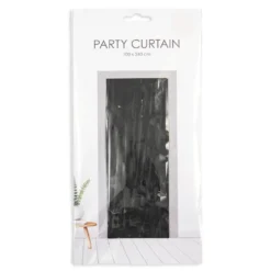Cortina Decorativa para Fiestas Negro Metalizado