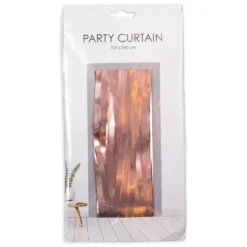 Cortina Decorativa para Fiestas Oro Rosado Metalizado