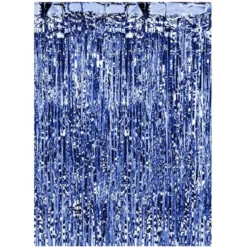 Cortina para Fiestas Azul Metalizado