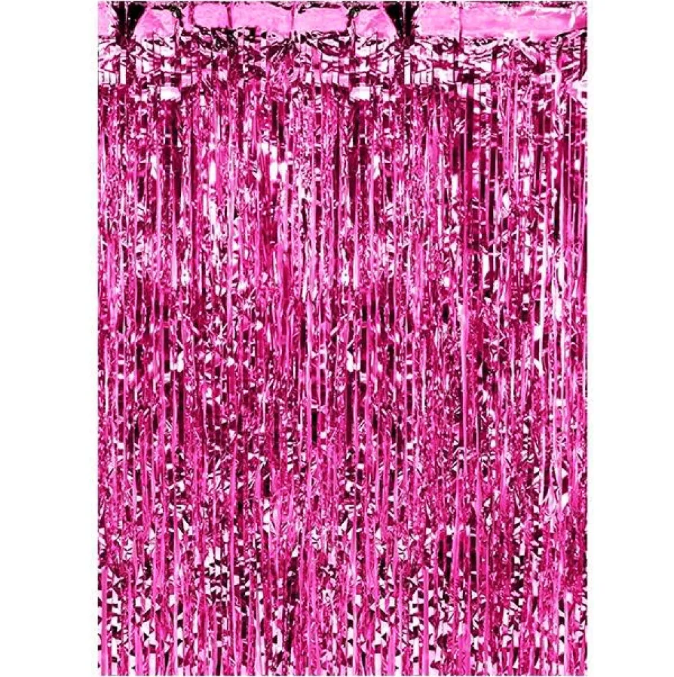 Cortina para Fiestas Fucsia Metalizado