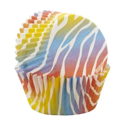 Cápsulas Cupcake Cebra Colores 75 ud - Wilton