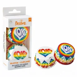 Cápsulas Cupcakes Arcoiris Love 36 ud - Decora
