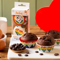 Cápsulas Cupcakes Arcoiris Love 36 ud - Decora