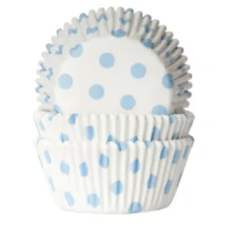 Cápsulas Cupcakes Baby Blue Polka dot 50 ud