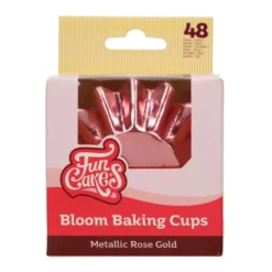 Cápsulas Cupcakes Bloom Oro Rosado Metálico 48 ud - Funcakes