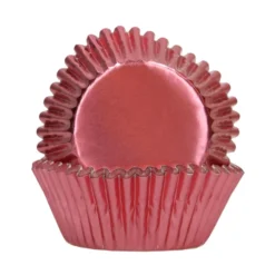 Cápsulas Cupcakes Papel Aluminio Oro Rosado Metálico 48 ud