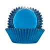 Cápsulas Cupcakes Papel Aluminio Azul Metálico 48 ud - Funcakes