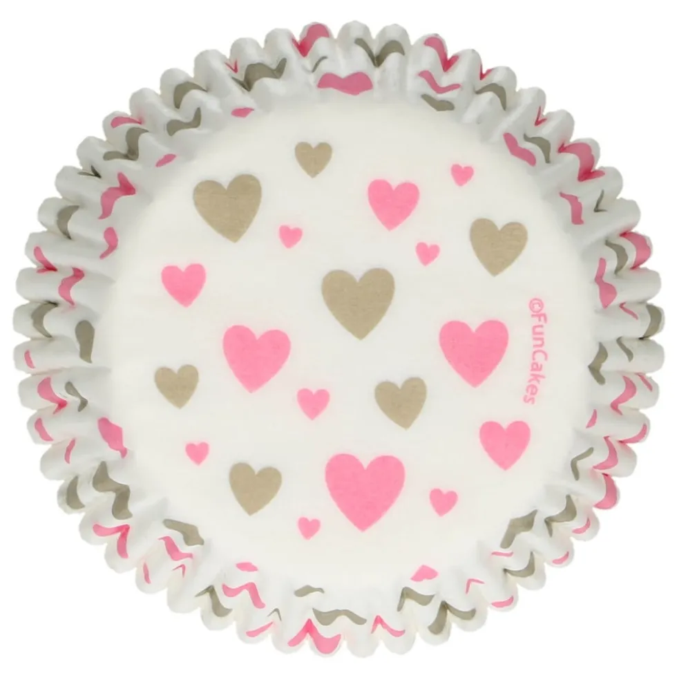 Cápsulas para Cupcakes Hearts 48 u.