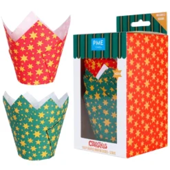 Cápsulas para Muffins Estrellas Doradas 24 ud - PME