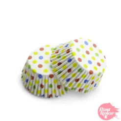 Cápsulas Cupcake Lunares Colores - 50 Unidades