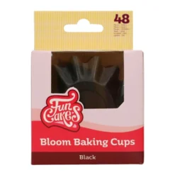 Cápsulas Cupcakes Bloom Negras 48 ud - Funcakes