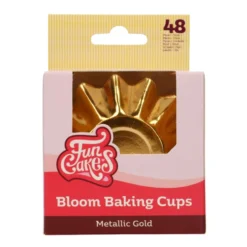 Cápsulas Cupcakes Bloom Oro Metálico 48 ud - Funcakes