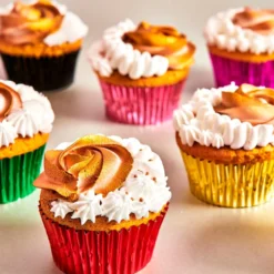Cápsulas Cupcakes Papel Aluminio Rojo Metálico 48 ud - Funcakes