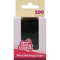 100 Cápsulas Mini Cupcakes Negras - Funcakes