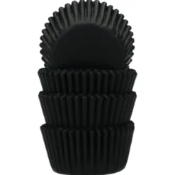 100 Cápsulas Mini Cupcakes Negras - Funcakes