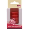 100 Cápsulas Mini Cupcakes Rojas - Funcakes