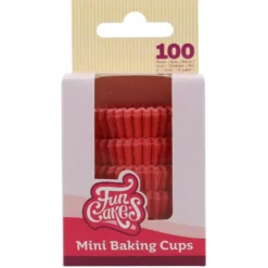 100 Cápsulas Mini Cupcakes Rojas - Funcakes