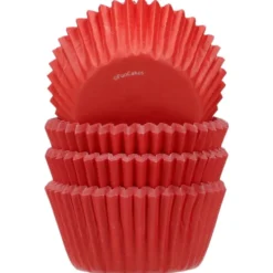 100 Cápsulas Mini Cupcakes Rojas - Funcakes