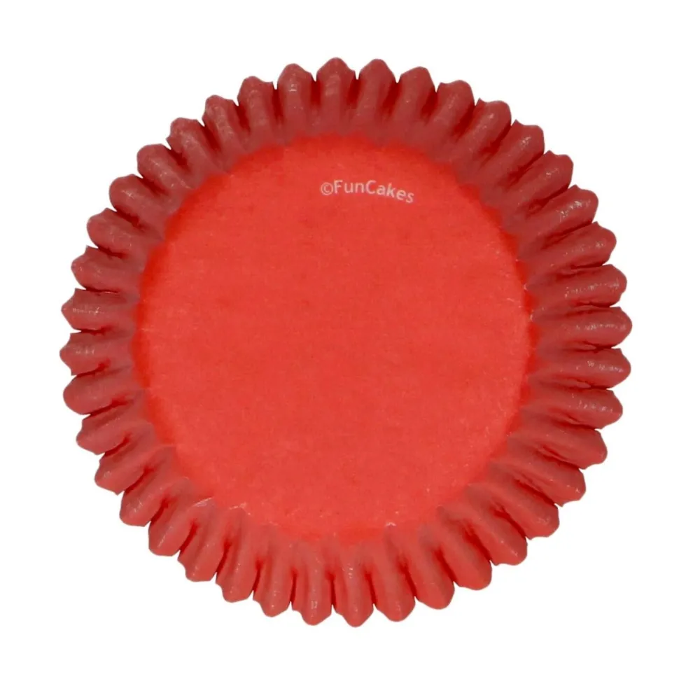 100 Cápsulas Mini Cupcakes Rojas - Funcakes