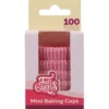 100 Cápsulas Mini Cupcakes Rosa Claro - Funcakes