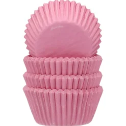 100 Cápsulas Mini Cupcakes Rosa Claro - Funcakes