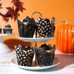 Cápsulas Negras para Muffins Halloween 24 ud - PME