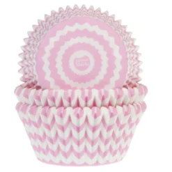 Cápsulas para cupcakes Chevron Rosa