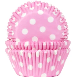 Cápsulas para Cupcakes Rosa Bebé con Lunares